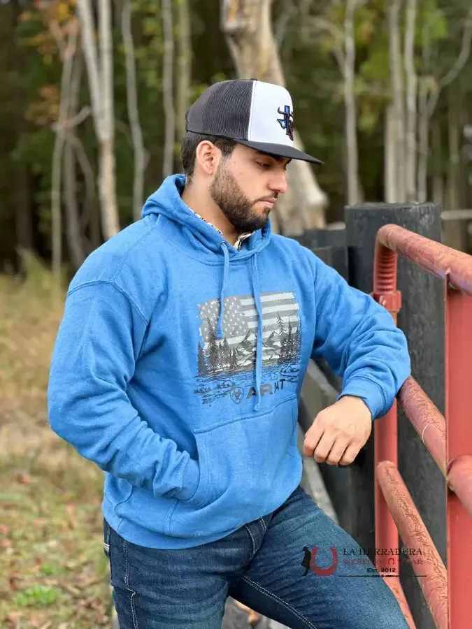 Ariat Land Of The Free Sweatshirt Classic Blue Heather - 1718