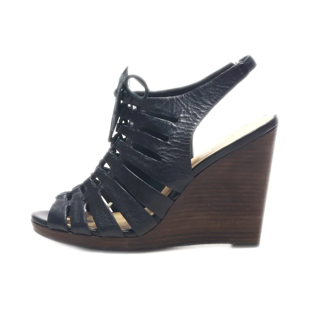 Cole Haan Wedge Sandals Leather Black Colour For Women