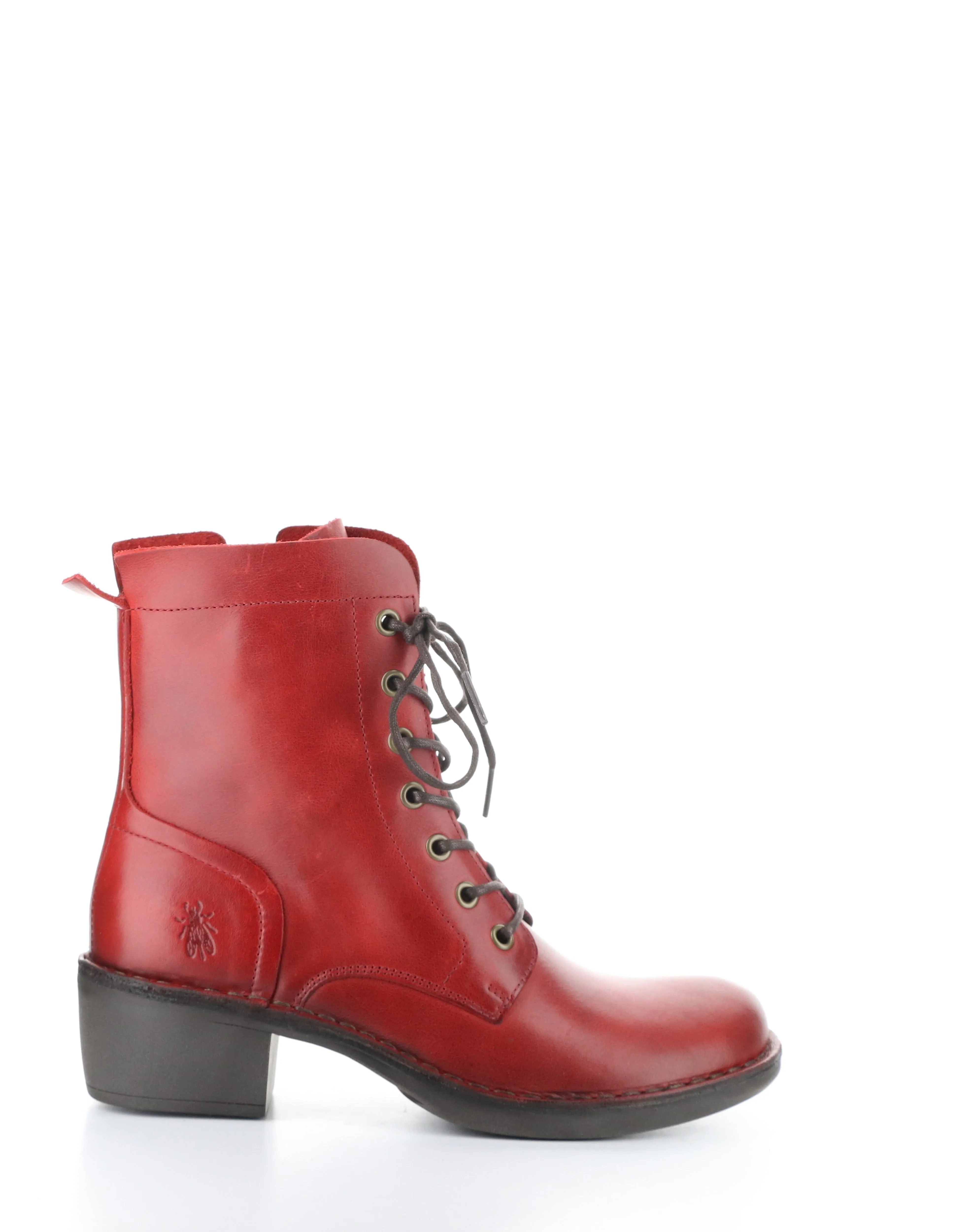 MILU044FLY RED Round Toe Boots